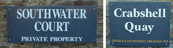 An example of two House Name Plates in different sizes